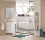 Koupelnová sestava s umyvadlem a zrcadlovou skříňkou Naturel Lucca 59x70x45 cm bílá lesk LUCCASET60W LUCCASET60W