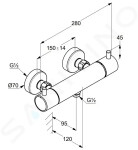 KLUDI - Bozz Termostatická sprchová baterie, chrom 352030538