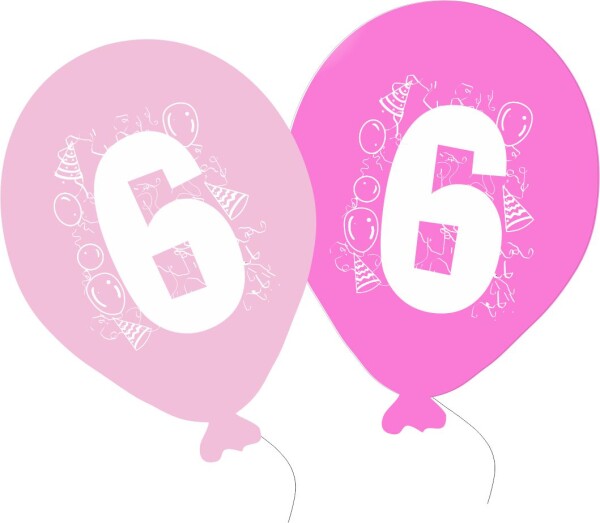 Balonky narozeniny 5ks s číslem 6 pro holky balonky.cz Balonky narozeniny 5ks s číslem 6 pro holky balonky.cz