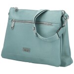Stylová dámská koženková crossbody kabelka Verrona new, džínově modrá