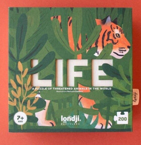 LONDJI Puzzle LIFE Ohrožená zvířata - 200 pcs