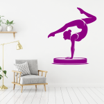 Samolepka Moderní gymnastika Barva: žlutá, Velikost: 100 x 86 cm