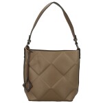Trendy dámská koženková kabelka na rameno Faina, khaki