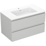 MEXEN/S - Orio koupelnová skříňka 80 cm s umyvadlem Otis, 2 zásuvky, šedá mat/bílá mat 91A10-08047-2-BFF62-W18M01