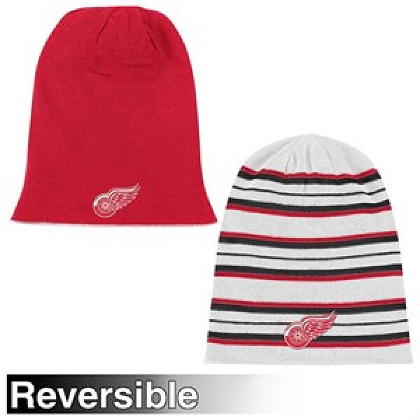 Pánská zimní čepice Reebok Detroit Red Wings NHL Faceoff Long Reversible Knit Hat