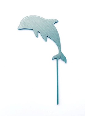 Dortisimo Zapichovací dekorace Delfín stříbrný 7 cm