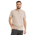 Bushman Pánské henley tričko Yaro, béžové XXXL