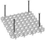 Rojaplast Zatravňovací dlaždice EKOGRID - 50x50x4 cm - černá