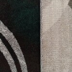 DumDekorace Originální koberec s abstraktním vzorem v zelenošedé barvě Šířka: 160 cm | Délka: 220 cm