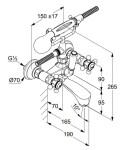 KLUDI - Adlon Vanová baterie s příslušenstvím, chrom 514410520