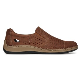 Polobotky Rieker 05286-24 Přírodní kůže (useň) - Nubuk