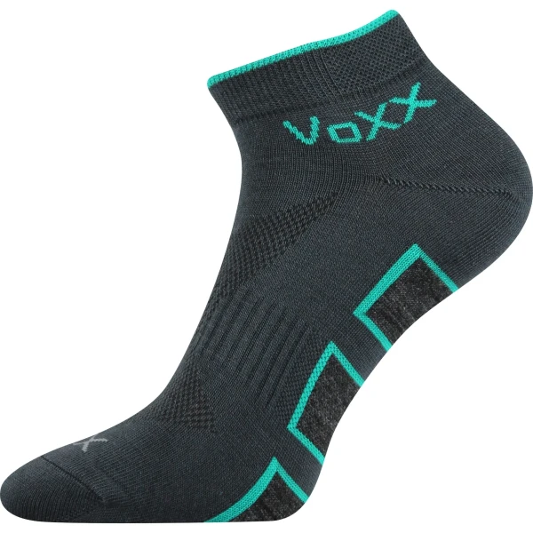 VOXX Ponožky sportovní slabé DUKATON se stříbrem TMAVĚ ŠEDÉ (3 páry) 35-38 100715