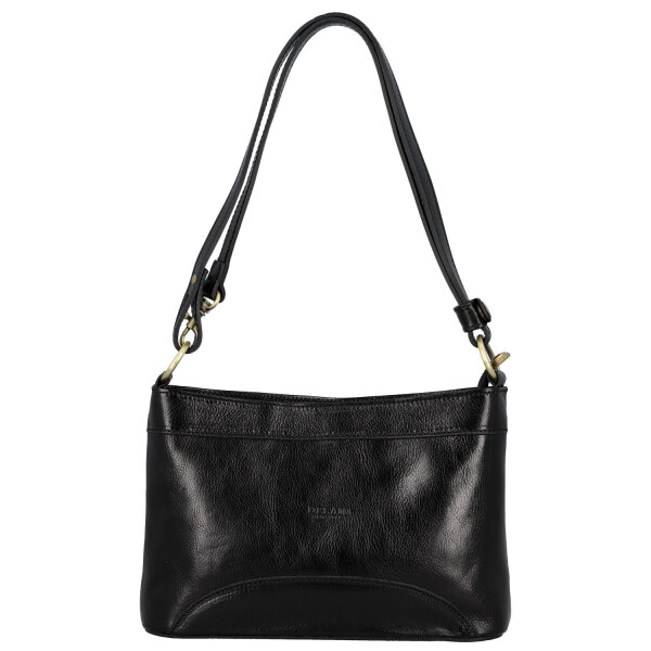 Módní dámská kožená kabelka na rameno Delami Vera Pelle Darlin, černá