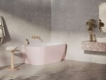 RAVAK - Freedom Corner II Tec Vana 175x86 cm, pravá, Alabaster Pink/bílá CC81600000