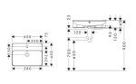 HANSGROHE - Xuniva Q Umyvadlo na desku, 60x45 cm, s přepadem, otvor pro baterii, bílá 60172450