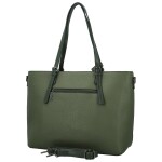 Moderní dámská koženková kabelka na rameno Kathy, tmavě zelená