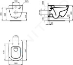 IDEAL STANDARD - Tesi Závěsné WC, bílá T007801