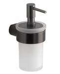 Gedy - PIRENEI dávkovač mýdla 110 ml, mléčné sklo, gun metal PI8181