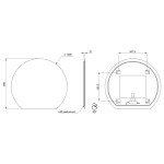 SAPHO - DARA CUT zrcadlo s LED podsvícením 20W, ø 100x90cm, topná fólie 34900CI
