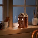 KÄHLER Porcelánový svícen Gingerbread Lighthouse Large, hnědá barva, keramika