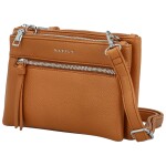 Trendy dámská koženková crossbody kabelka MaxFly Silverio, hnědá