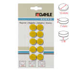 Dahle magnet plánovací, Ø 13 mm, 1 N, 10 ks, žlutý