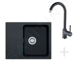 Franke Kuchyňský set T29, tectonitový dřez OID 611-62, černá + baterie FP 9000, onyx NEW 114.0366.037