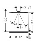 HANSGROHE - Pulsify S Hlavová sprcha, průměr 11 cm, EcoSmart, chrom 24132000