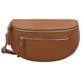 Trendy dámská kožená kabelko-ledvinka Arwel, koňaková