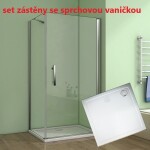 H K - Čtvercový sprchový kout MELODY A1 80 s jednokřídlými dveřmi včetně sprchové vaničky z litého mramoru SE-MELODYA180/SE-ROCKY-80 SQ