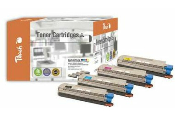 Peach Remanufactured alternativní toner OKI pro C610 / 8.000/3x6000str / MultiPack (111133)