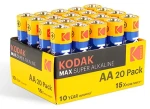 Kodak MAX SUPER / Alkalická baterie AA / 20 ks (KOD-LR6MAXPK20)