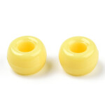 Akrylové korálky - pony beads - žluté - 6 x 9 mm - 10 ks