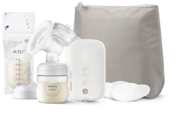 Philips Avent SCF396/31 bílá / Odsávačka mateřského mléka / Elektrická / Dobíjecí / Displej