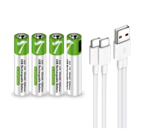 USB nabíjecí baterie AAA - 4 kusy