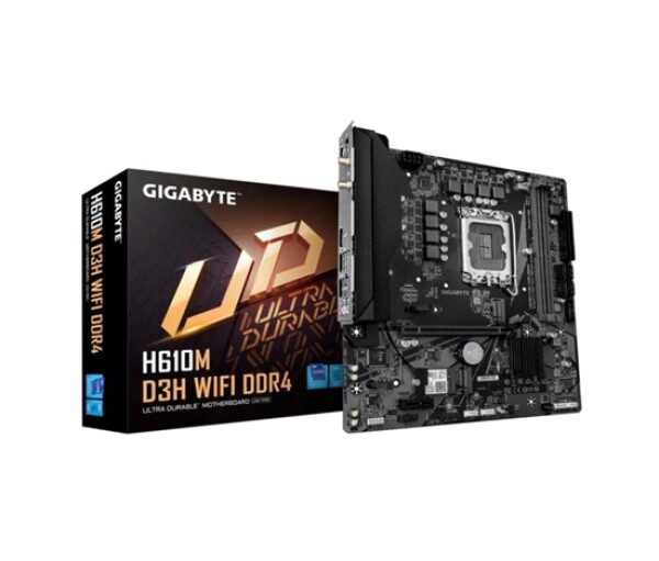 GIGABYTE MB Sc LGA1700 H610M D3H WIFI DDR4,Intel H610, 2xDDR4, 1xHDMI, Wifi,mATX EDF_1706338