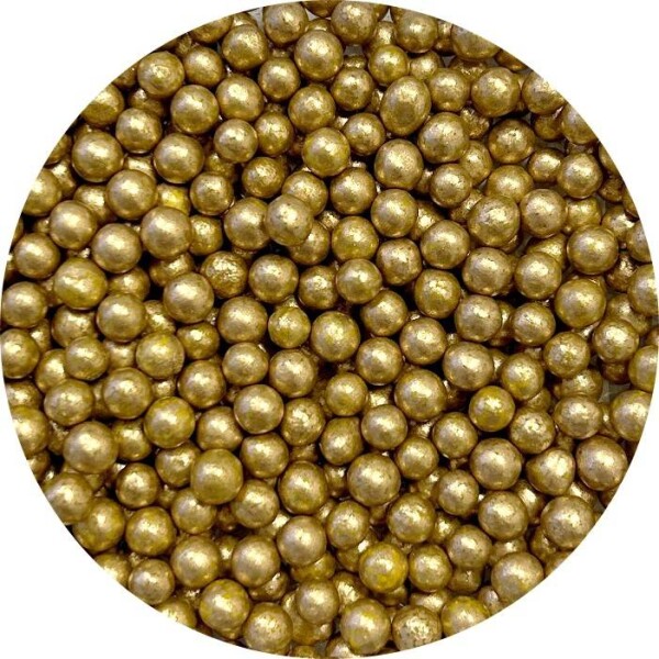 Dortisimo 4Cake Cukrové perly zlaté 5 mm (50 g)