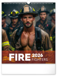 Nástěnný kalendář 2026 NOTIQUE - Dreamy Firefighters, 30 x 34 cm