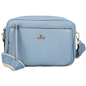 Stylová dámská koženková crossbody kabelka Aliana, světle modrá