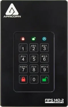 Apricorn Aegis Fortress L3 2TB černá / Externí HDD / 2.5" / šifrování 256bit AES / USB 3.0 / FIPS 140-2 úroveň 3 (AFL3-2TB)