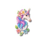 Dortisimo Silikonová forma Jednorožec s květinami