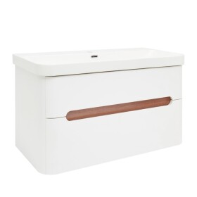 Koupelnová skříňka s umyvadlem SAT Fusion 97,5x53x45 cm bílá matná mat SATFUSION2100WMW SATFUSION2100WMW