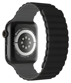 Devia Nature Silicone Magnetic černá / Řemínek pro Apple Watch / 44/45/46mm (6942297104426)