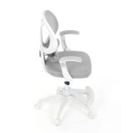 Dětská židle, výškově nastavitelná, šedá síťovina, KA-W8008 GREY