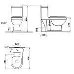 AQUALINE - PETIT WC kombi dětské, zadní/spodní odpad, bílá PT520