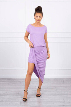 Asymetrické šaty fialové barvy