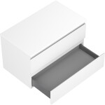 MEXEN/S - Orio koupelnová skříňka pod umyvadlo 80 cm s deskou, 2 zásuvky, bílá mat 91A10-08047-2-BFFC01