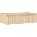 MEXEN/S - Rivel koupelnová skříňka pod umyvadlo 90 cm s deskou, 1 šuplík, reliéf , dub 91A20-09023-1-BFC81