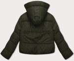 Krátká dámská zimní péřová bunda v army barvě J Style (16M9188-136) odstíny zelené S (36)