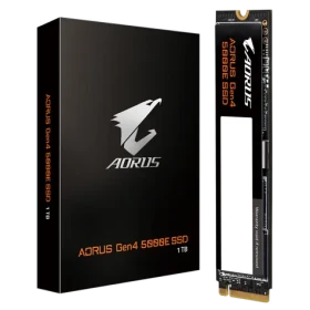 GIGABYTE AORUS Gen4 5000E 1TB / M.2 2280 Gen 4 / R: 5000 MBps / W: 4600 MBps / MTBF: 1.5mh / 5y (AG450E1024-G)